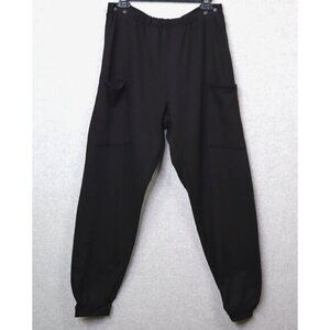 Slick Chicks Accessible Fitted Lounge Joggers‎ Womens Large Black Button Front